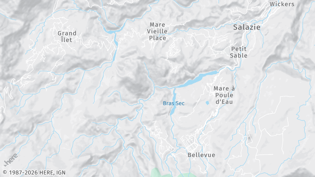 Carte de la zone d'intervention à Salazie