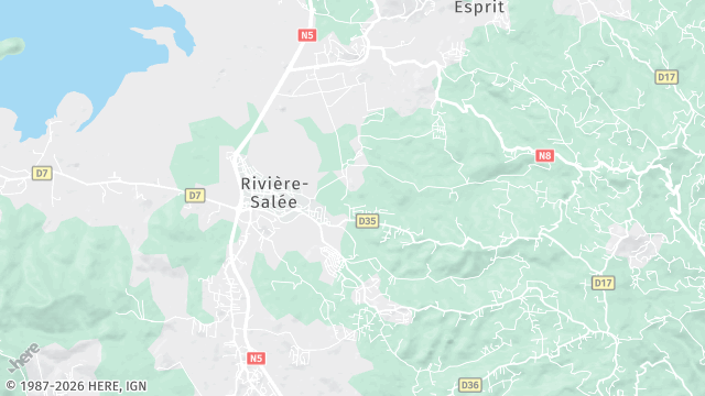 Carte de la zone d'intervention à Rivière-Salée