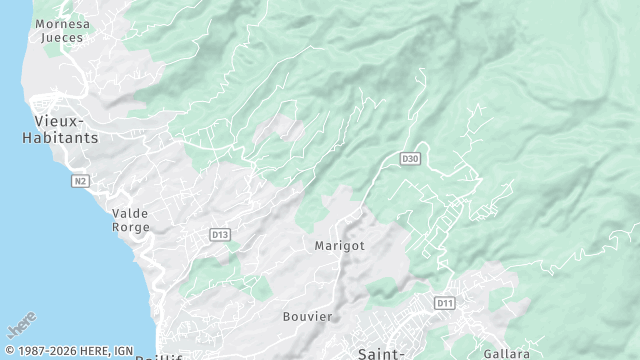 Carte de la zone d'intervention à Baillif
