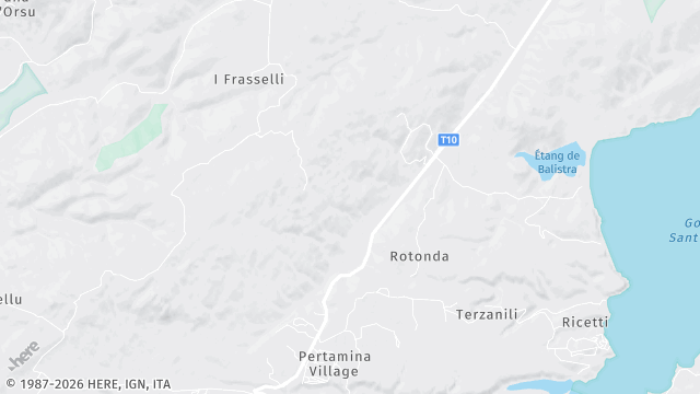 Carte de la zone d'intervention à Bonifacio