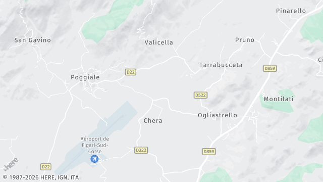 Carte de la zone d'intervention à Figari