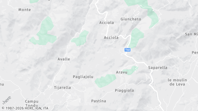 Carte de la zone d'intervention à Sartène