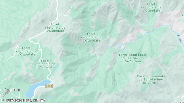 Carte de la zone d'intervention à San-Gavino-di-Carbini