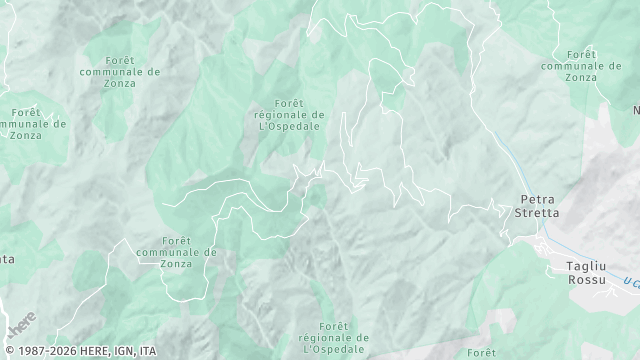 Carte de la zone d'intervention à Zonza