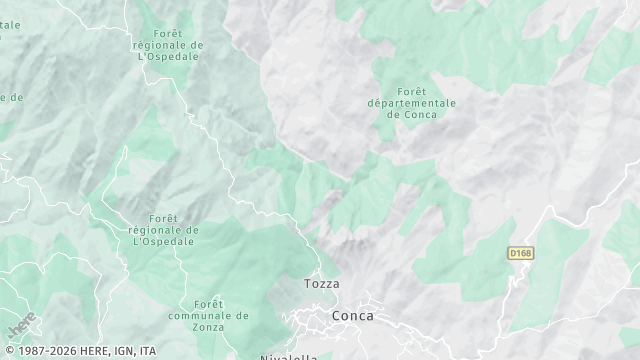 Carte de la zone d'intervention à Conca