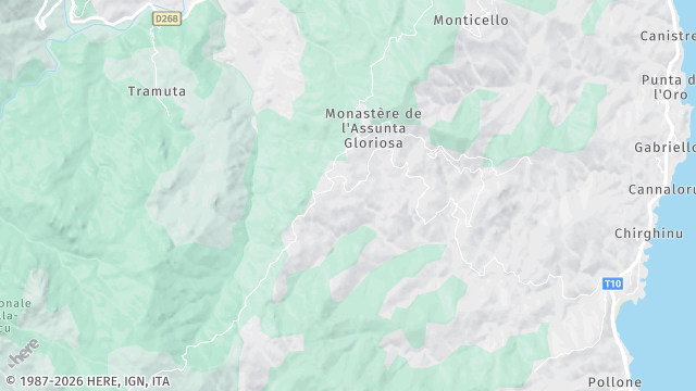 Carte de la zone d'intervention à Sari-Solenzara