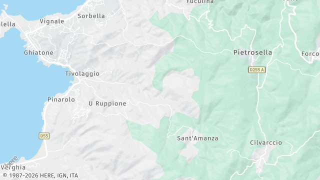 Carte de la zone d'intervention à Pietrosella