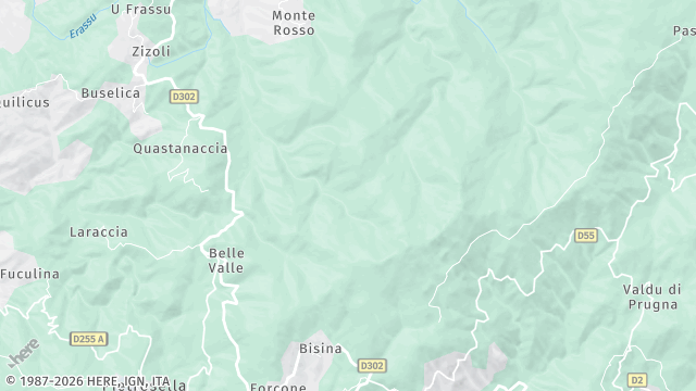 Carte de la zone d'intervention à Albitreccia