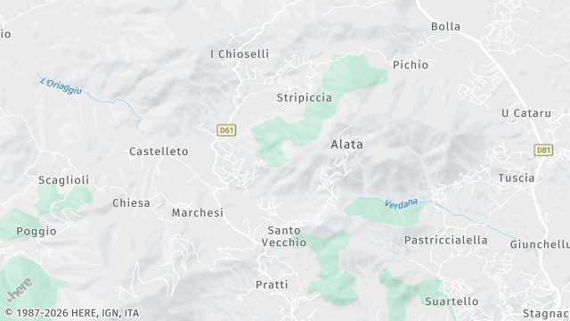 Carte de la zone d'intervention à Alata