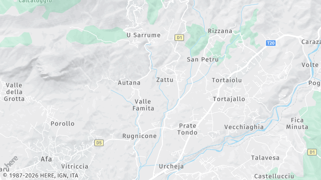 Carte de la zone d'intervention à Sarrola-Carcopino