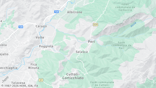 Carte de la zone d'intervention à Peri