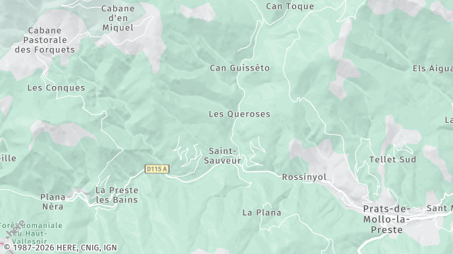 Carte de la zone d'intervention à Prats-de-Mollo-la-Preste