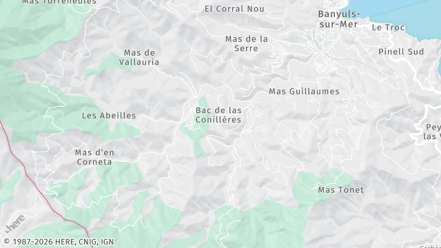 Carte de la zone d'intervention à Banyuls-sur-Mer