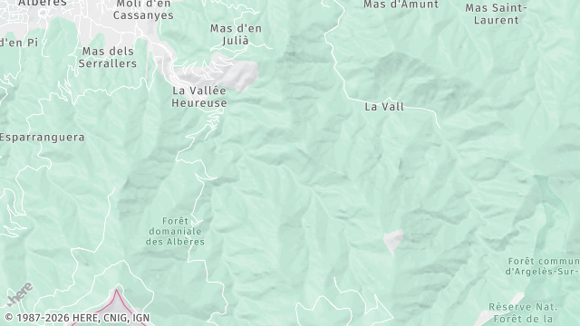 Carte de la zone d'intervention à Sorède