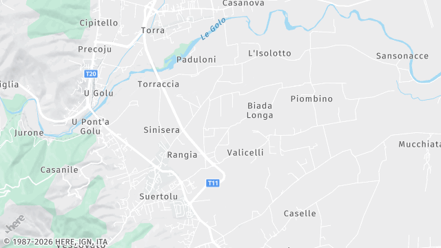 Carte de la zone d'intervention à Vescovato