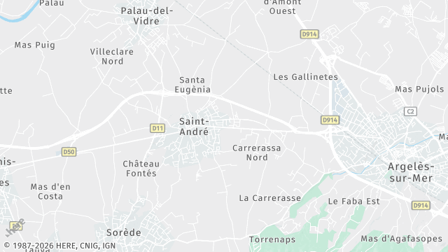 Carte de la zone d'intervention à Saint-André