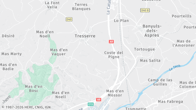 Carte de la zone d'intervention à Tresserre