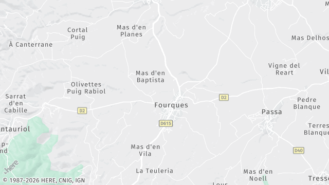 Carte de la zone d'intervention à Fourques