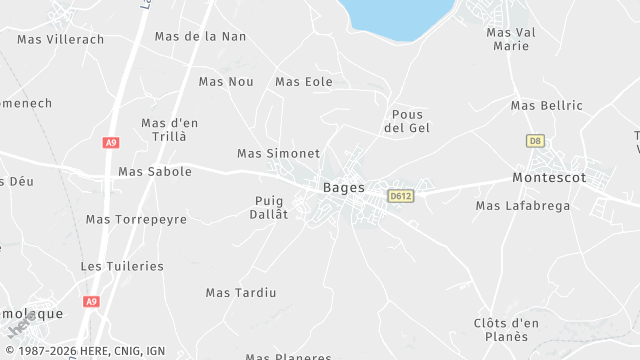 Carte de la zone d'intervention à Bages