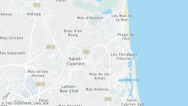 Carte de la zone d'intervention à Saint-Cyprien