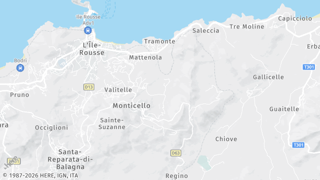 Carte de la zone d'intervention à Monticello