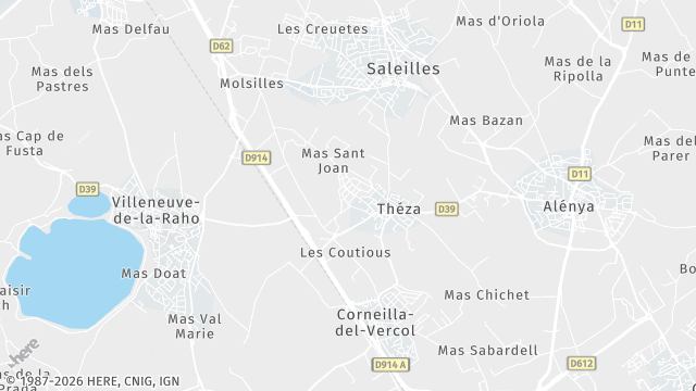 Carte de la zone d'intervention à Théza