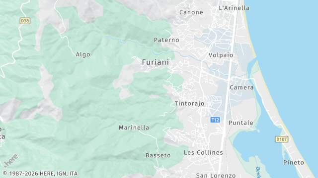 Carte de la zone d'intervention à Furiani