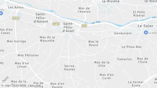 Carte de la zone d'intervention à Saint-Féliu-d'Avall