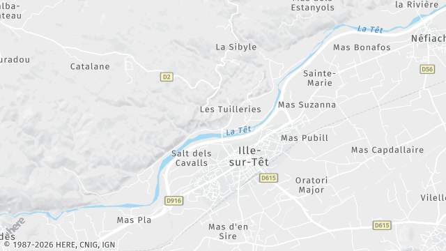 Carte de la zone d'intervention à Ille-sur-Têt