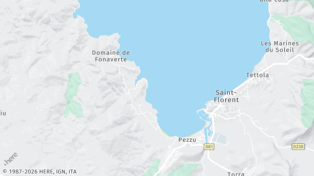 Carte de la zone d'intervention à Saint-Florent