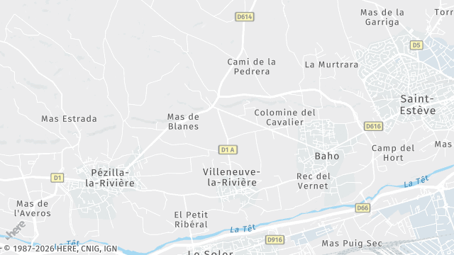 Carte de la zone d'intervention à Villeneuve-la-Rivière