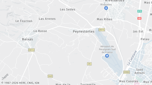 Carte de la zone d'intervention à Peyrestortes