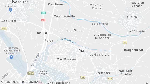 Carte de la zone d'intervention à Pia