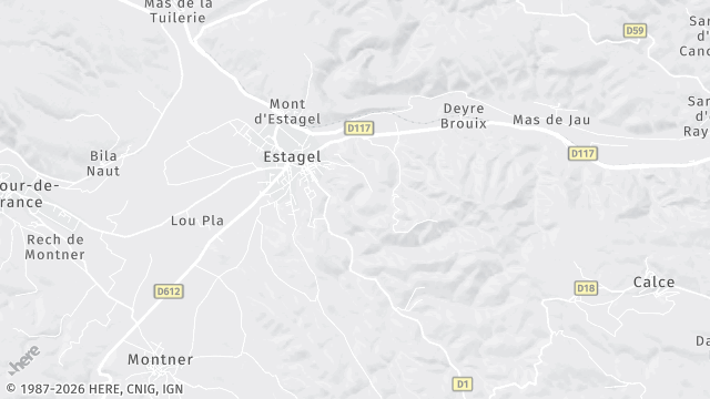 Carte de la zone d'intervention à Estagel