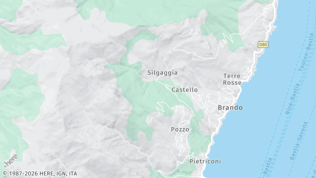 Carte de la zone d'intervention à Brando