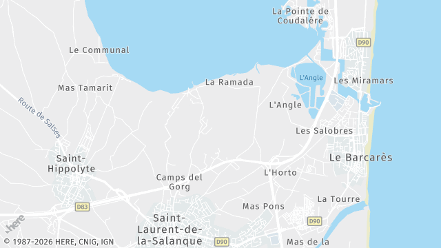 Carte de la zone d'intervention à Saint-Laurent-de-la-Salanque