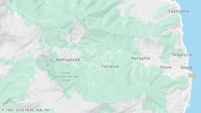 Carte de la zone d'intervention à Sisco