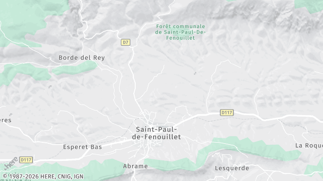 Carte de la zone d'intervention à Saint-Paul-de-Fenouillet
