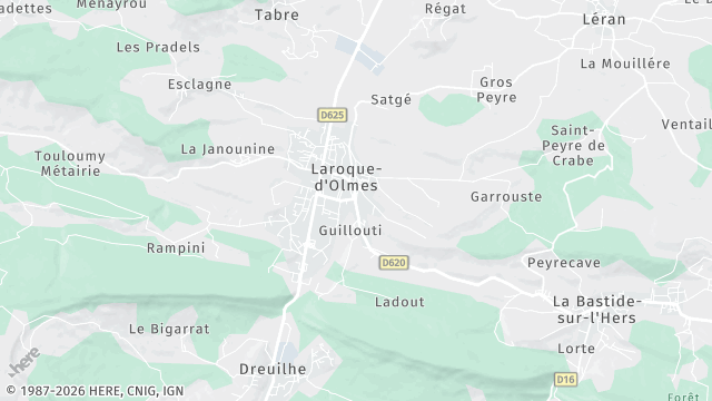 Carte de la zone d'intervention à Laroque-d'Olmes