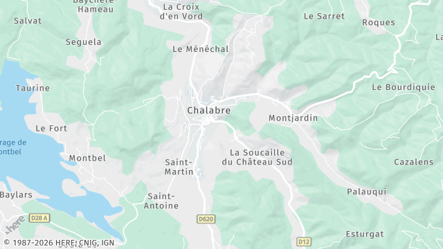 Carte de la zone d'intervention à Chalabre