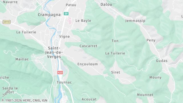 Carte de la zone d'intervention à Saint-Jean-de-Verges