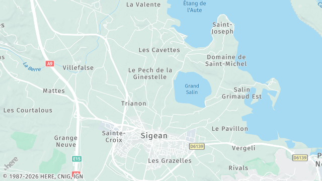 Carte de la zone d'intervention à Sigean