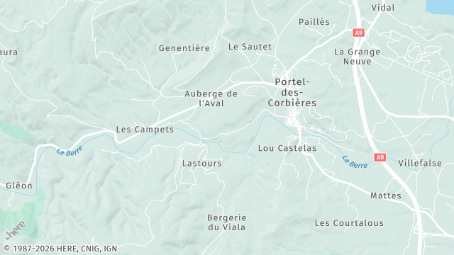 Carte de la zone d'intervention à Portel-des-Corbières