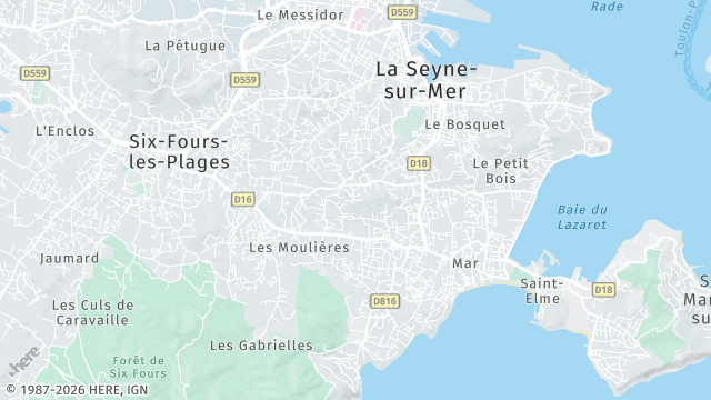 Carte de la zone d'intervention à La Seyne-sur-Mer