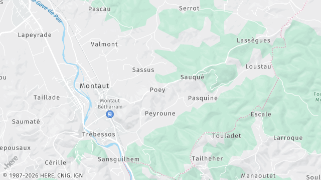 Carte de la zone d'intervention à Montaut