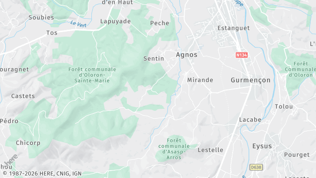 Carte de la zone d'intervention à Agnos