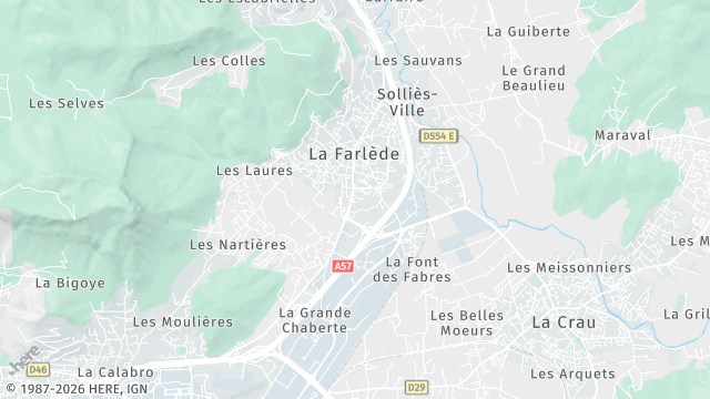 Carte de la zone d'intervention à La Farlède