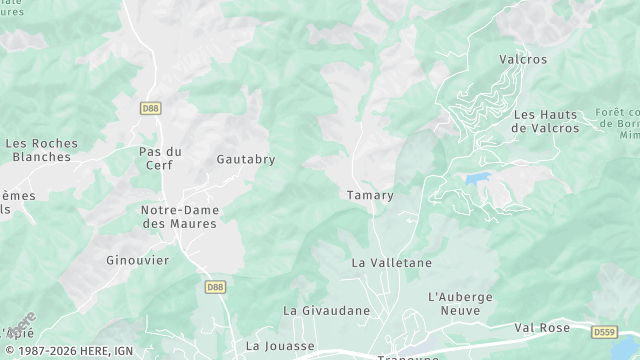Carte de la zone d'intervention à La Londe-les-Maures