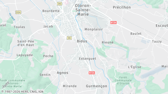 Carte de la zone d'intervention à Bidos