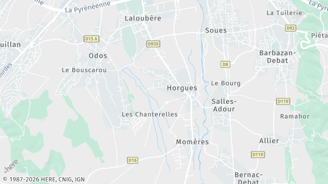 Carte de la zone d'intervention à Horgues